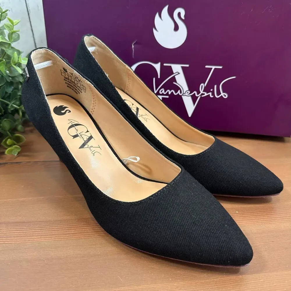 Gloria Vanderbilt Women's Marilyn Pumps Heels Black Size 8‎